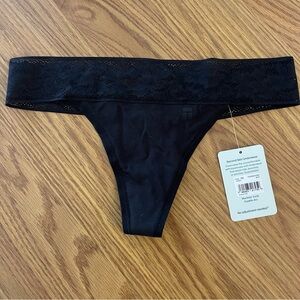 Women's Cool Cotton Thong, Lace Waist Tommy John